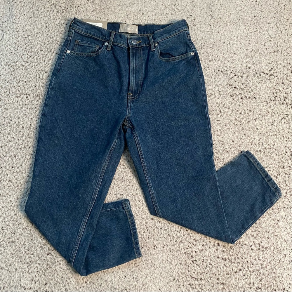 Everlane The Original Cheeky Jean Size 30 High Rise Crop Blue Organic Cotton NWT